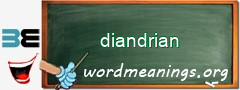 WordMeaning blackboard for diandrian
